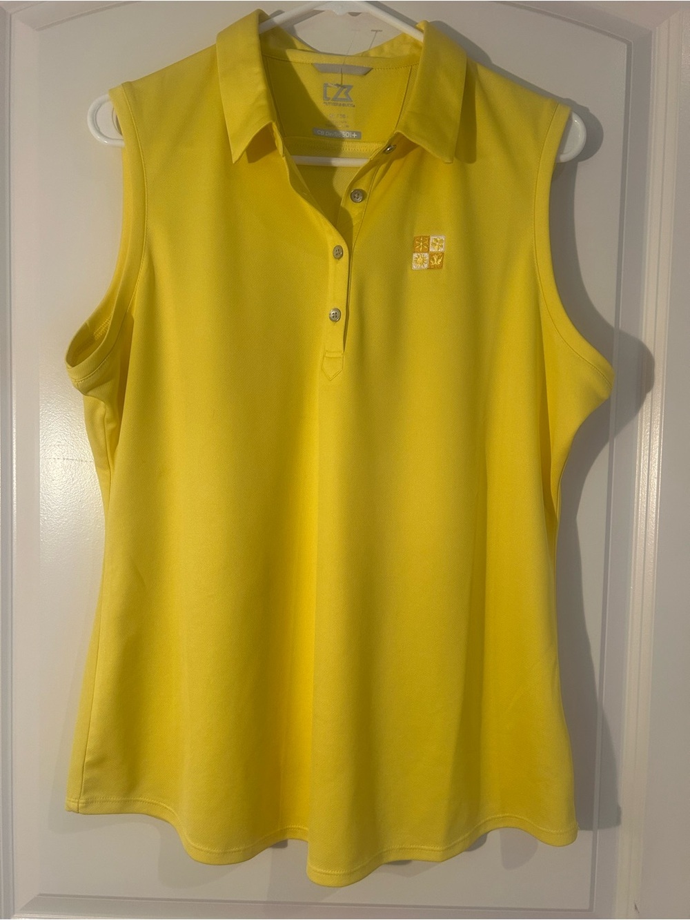 Cutter & Buck Sleeveless Polo Tank Top in Yellow